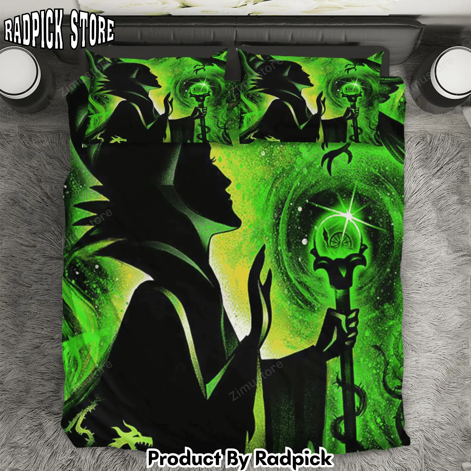 Radpick sleeping beauty maleficent disney 79 3pcs 3pcs bedding set duvet cover and pillow cases gift for fan rp3272245